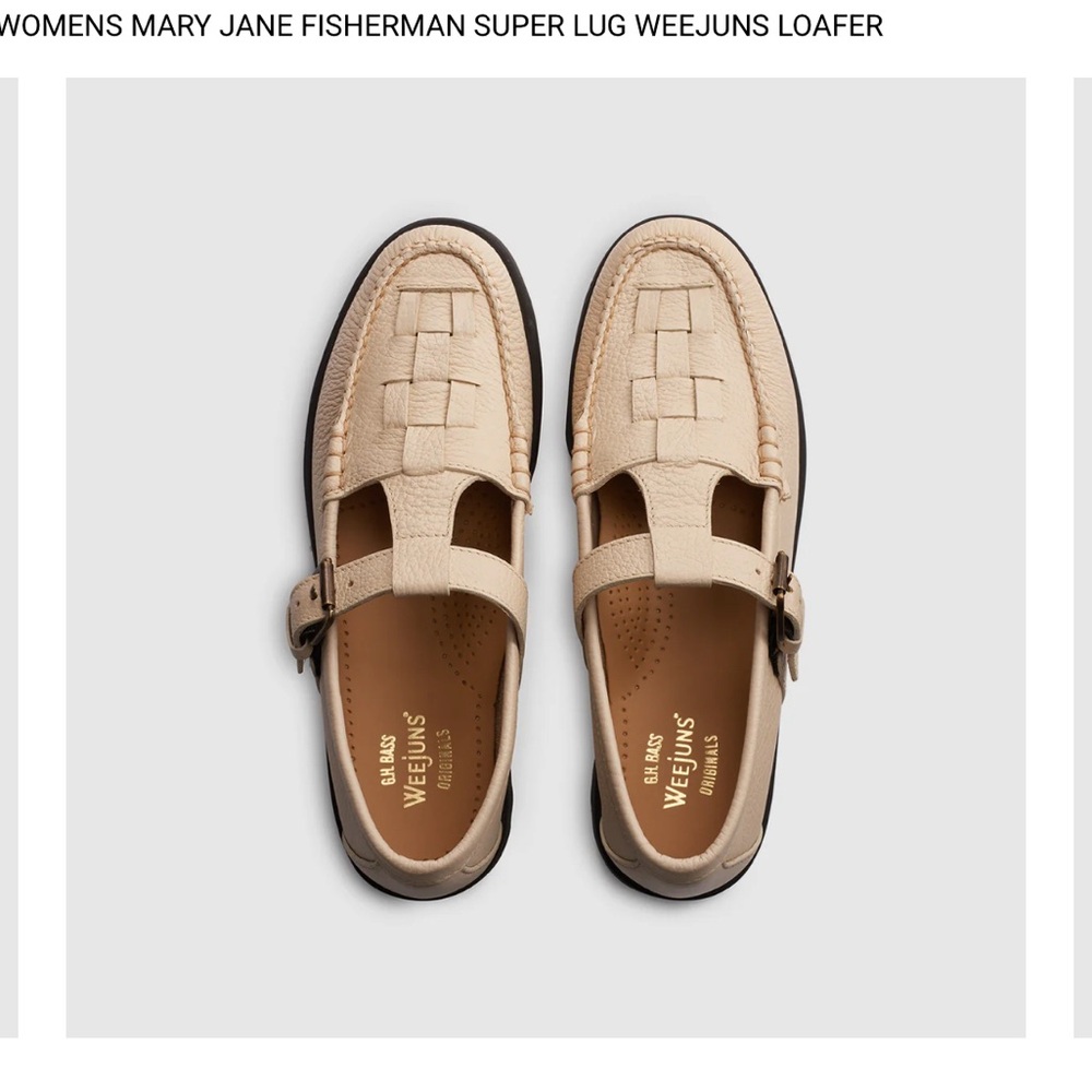G.H. Bass & Co. Women's Off White Mary Jane Fisherman Weejuns Loafers